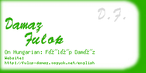 damaz fulop business card